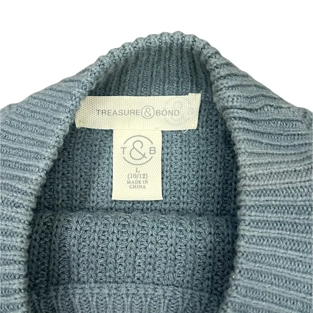 Treasure & Bond Blue Knit Sweater Girls Large 10/12 NWOT
